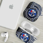 Geelong Cats AirPods Case Indigenous Monochrome Dot Art Mascot Style