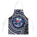 Geelong Cats Apron Indigenous Monochrome Dot Art Mascot Style