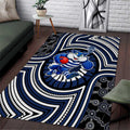 Geelong Cats Area Rug Indigenous Monochrome Dot Art Mascot Style