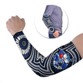 Geelong Cats Arm Sleeves Indigenous Monochrome Dot Art Mascot Style
