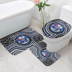 Geelong Cats Bathroom Set Indigenous Monochrome Dot Art Mascot Style
