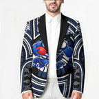 Geelong Cats Blazer Indigenous Monochrome Dot Art Mascot Style