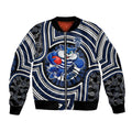 Geelong Cats Bomber Jacket Indigenous Monochrome Dot Art Mascot Style