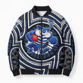 Geelong Cats Bomber Puffer Jacket Indigenous Monochrome Dot Art Mascot Style