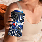 Geelong Cats 4 in 1 Can Cooler Tumbler Indigenous Monochrome Dot Art Mascot Style