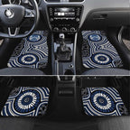 Geelong Cats Car Mats Indigenous Monochrome Dot Art Mascot Style