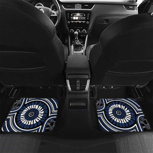 Geelong Cats Car Mats Indigenous Monochrome Dot Art Mascot Style