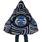 Geelong Cats Cloak Indigenous Monochrome Dot Art Mascot Style