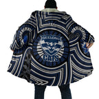 Geelong Cats Cloak Indigenous Monochrome Dot Art Mascot Style