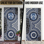 Geelong Cats Door Cover Indigenous Monochrome Dot Art Mascot Style