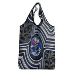 Geelong Cats Grocery Bag Indigenous Monochrome Dot Art Mascot Style