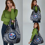 Geelong Cats Grocery Bag Indigenous Monochrome Dot Art Mascot Style