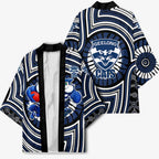 Geelong Cats Kimono Indigenous Monochrome Dot Art Mascot Style