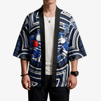 Geelong Cats Kimono Indigenous Monochrome Dot Art Mascot Style