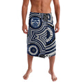 Geelong Cats Lavalava Indigenous Monochrome Dot Art Mascot Style
