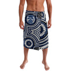 Geelong Cats Lavalava Indigenous Monochrome Dot Art Mascot Style