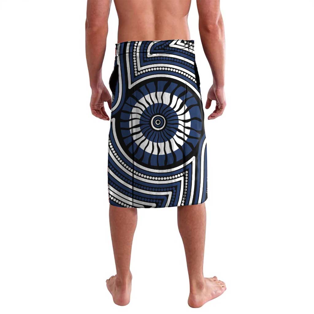 Geelong Cats Lavalava Indigenous Monochrome Dot Art Mascot Style