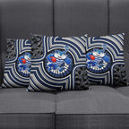 Geelong Cats Pillow Cover Indigenous Monochrome Dot Art Mascot Style