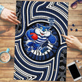 Geelong Cats Puzzle Indigenous Monochrome Dot Art Mascot Style
