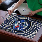 Geelong Cats Puzzle Indigenous Monochrome Dot Art Mascot Style