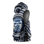 Geelong Cats Sleeveless Hoodie Indigenous Monochrome Dot Art Mascot Style