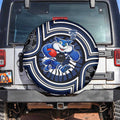 Geelong Cats Spare Tire Cover Indigenous Monochrome Dot Art Mascot Style