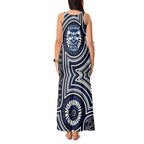 Geelong Cats Tank Maxi Dress Indigenous Monochrome Dot Art Mascot Style
