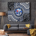 Geelong Cats Tapestry Indigenous Monochrome Dot Art Mascot Style