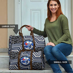 Geelong Cats Travel Bag Indigenous Monochrome Dot Art Mascot Style