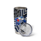 Geelong Cats Tumbler Cup Indigenous Monochrome Dot Art Mascot Style