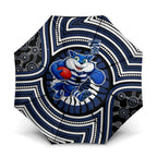 Geelong Cats Umbrella Indigenous Monochrome Dot Art Mascot Style