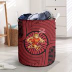 Gold Coast Suns Laundry Basket Indigenous Monochrome Dot Art Mascot Style