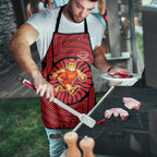 Gold Coast Suns Apron Indigenous Monochrome Dot Art Mascot Style