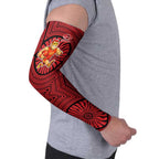 Gold Coast Suns Arm Sleeves Indigenous Monochrome Dot Art Mascot Style