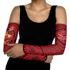 Gold Coast Suns Arm Sleeves Indigenous Monochrome Dot Art Mascot Style