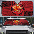 Gold Coast Suns Auto Sun Shade Indigenous Monochrome Dot Art Mascot Style