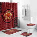 Gold Coast Suns Bathroom Set Indigenous Monochrome Dot Art Mascot Style