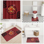 Gold Coast Suns Bathroom Set Indigenous Monochrome Dot Art Mascot Style
