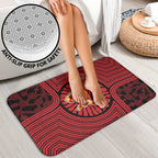Gold Coast Suns Bathroom Set Indigenous Monochrome Dot Art Mascot Style