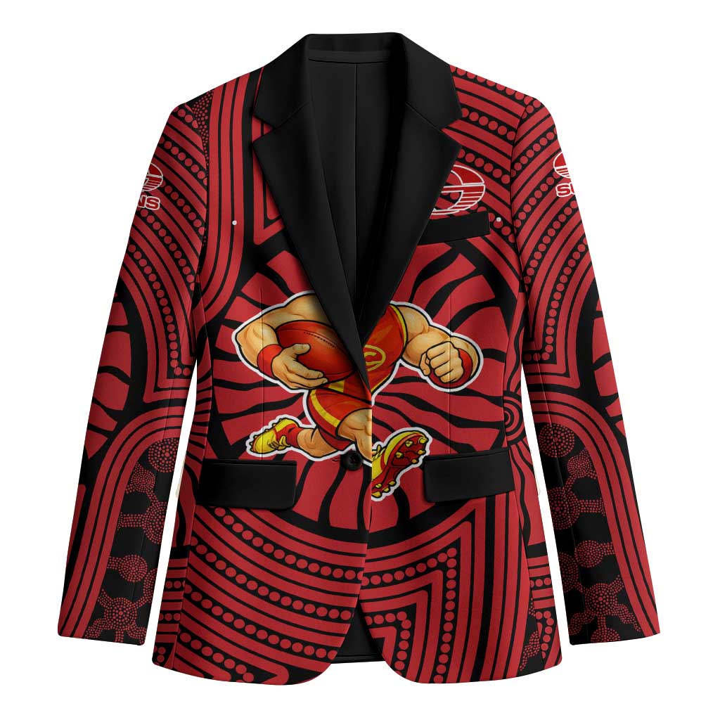 Gold Coast Suns Blazer Indigenous Monochrome Dot Art Mascot Style