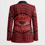 Gold Coast Suns Blazer Indigenous Monochrome Dot Art Mascot Style