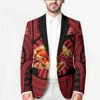 Gold Coast Suns Blazer Indigenous Monochrome Dot Art Mascot Style