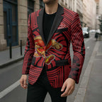 Gold Coast Suns Blazer Indigenous Monochrome Dot Art Mascot Style
