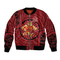 Gold Coast Suns Bomber Jacket Indigenous Monochrome Dot Art Mascot Style
