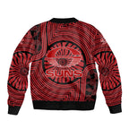 Gold Coast Suns Bomber Jacket Indigenous Monochrome Dot Art Mascot Style