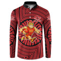 Gold Coast Suns Button Sweatshirt Indigenous Monochrome Dot Art Mascot Style