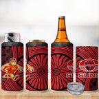 Gold Coast Suns 4 in 1 Can Cooler Tumbler Indigenous Monochrome Dot Art Mascot Style