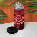 Gold Coast Suns 4 in 1 Can Cooler Tumbler Indigenous Monochrome Dot Art Mascot Style