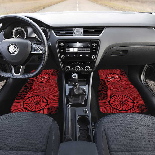 Gold Coast Suns Car Mats Indigenous Monochrome Dot Art Mascot Style