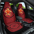 Gold Coast Suns Car Seat Cover Indigenous Monochrome Dot Art Mascot Style